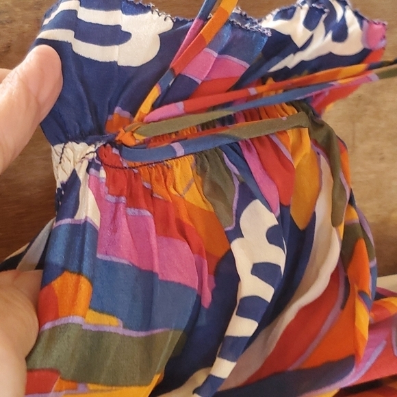 FARM Rio maxi Dress XS Silk Bird Pattern - Picture 5 of 6